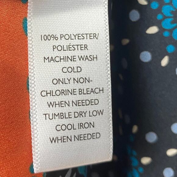 Ann Taylor LOFT Drop Waist Floral Tunic Dress‎ S Navy Teal Boho Coastal Cowgirl - Picture 6 of 9